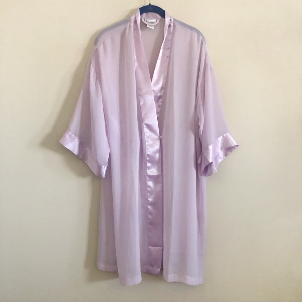 Vintage PajamaGram Sheer Lavender Robe Kimono